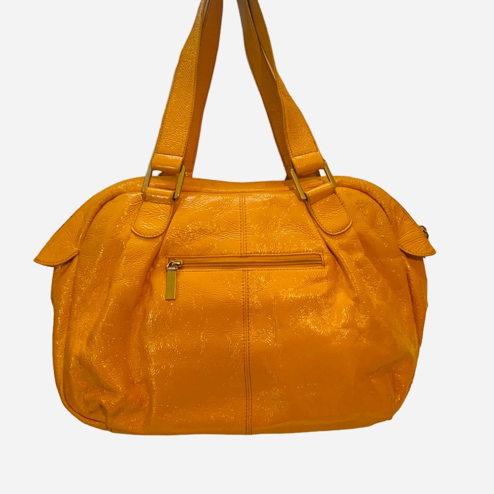 HOBO Patent Leather Yellow Satchel Bag